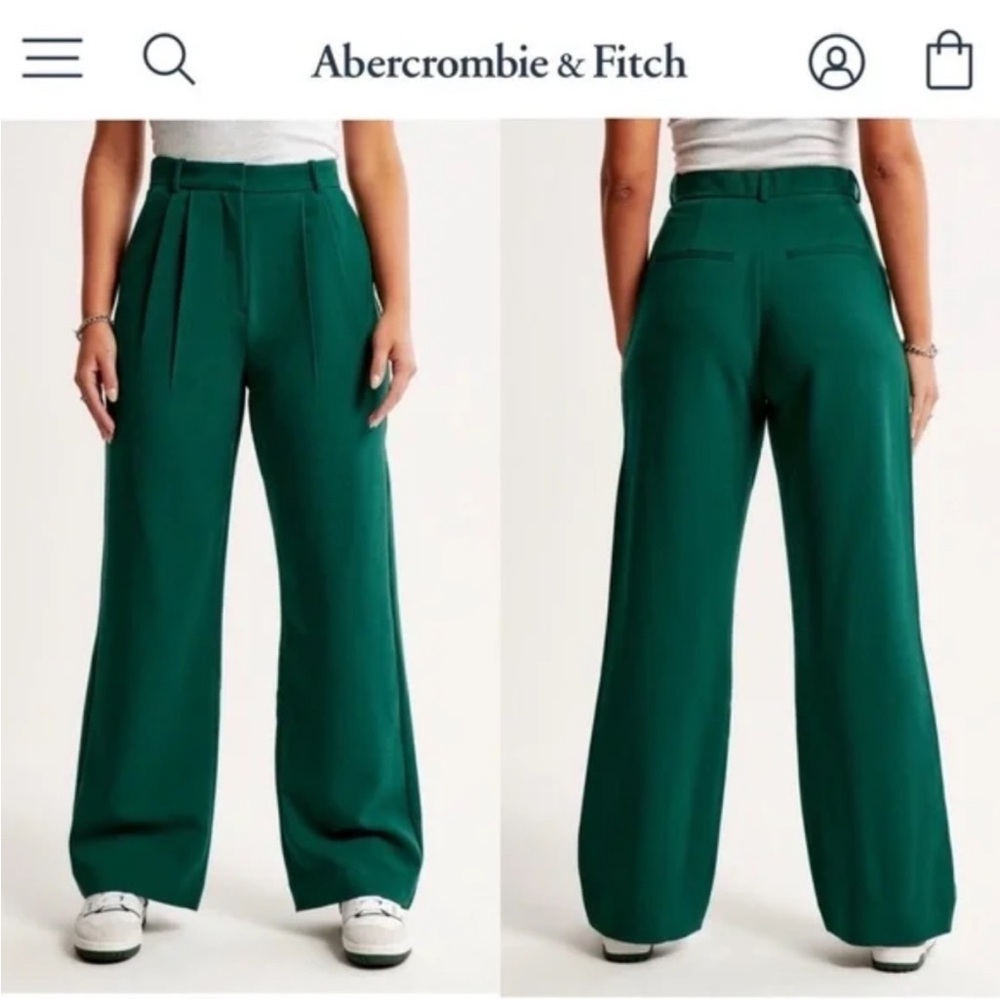 Abercrombie & Fitch Slone Tailored Wide-Leg Pants